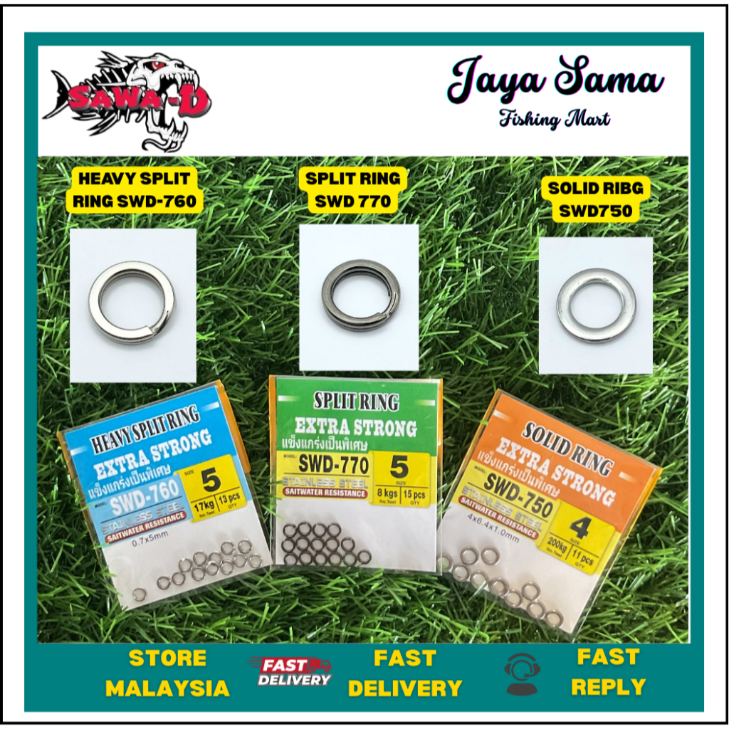 แหวนตกปลา SAWA-D – แหวนแข็งและแยก (SWD750 / SWD760 / SWD770) สแตนเลส