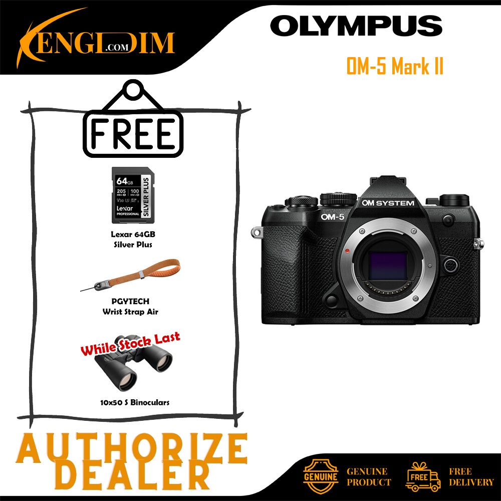 กล้อง Mirrorless Olympus OM SYSTEM OM-5 Mark II (Olympus รับประกัน 1 ปี)