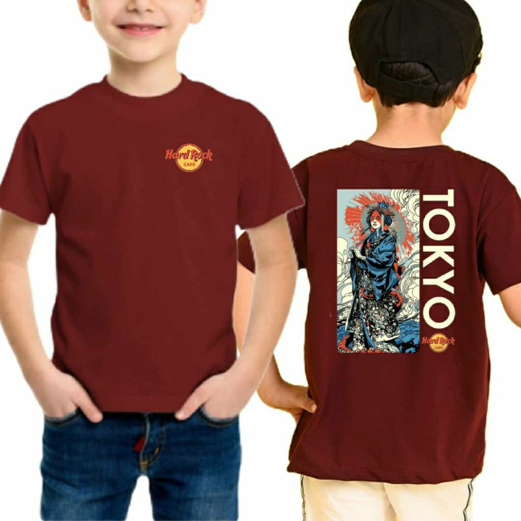 สินค้าใหม่ BAJU BUDAK H.R0CK T0KY0 UNISEX KIDS เสื้อยืดแขนสั้น 100c/oCOTTON 190GSM คุณภาพระดับพรีเมี