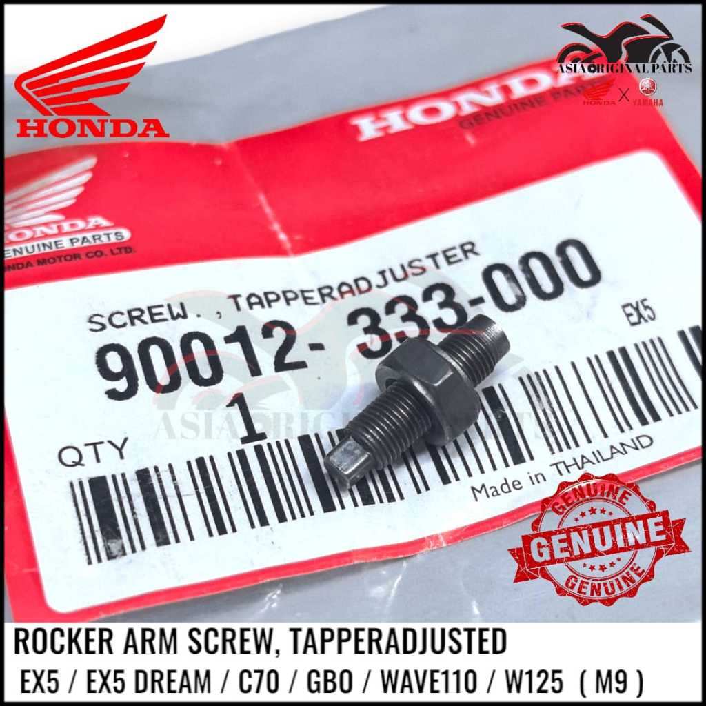 EX5 C70 GBO WAVE110 WAVE125 W110 ROCKER ARM SCREW 90012-333-000 M9 TAPPET ADJUSTED SCREW & NUT