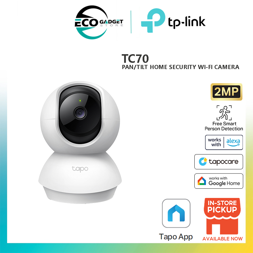 TP-Link Tapo TC70 Pan/Tilt Home Security กล้อง Wi-Fi 1080P 360 Night Vision การตรวจจับการเคลื่อนไหวแ