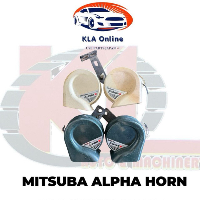 144.MITSUBA ALPHA HORN 1PAIR HIGH & LOW 480HZ-400HZ PIAA 400HZ-500HZ (USED JAPAN)
