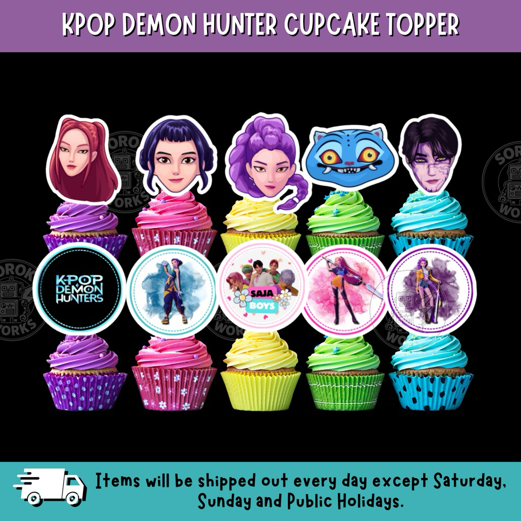 KPOP DEMON HUNTER CUPCAKE TOPPER