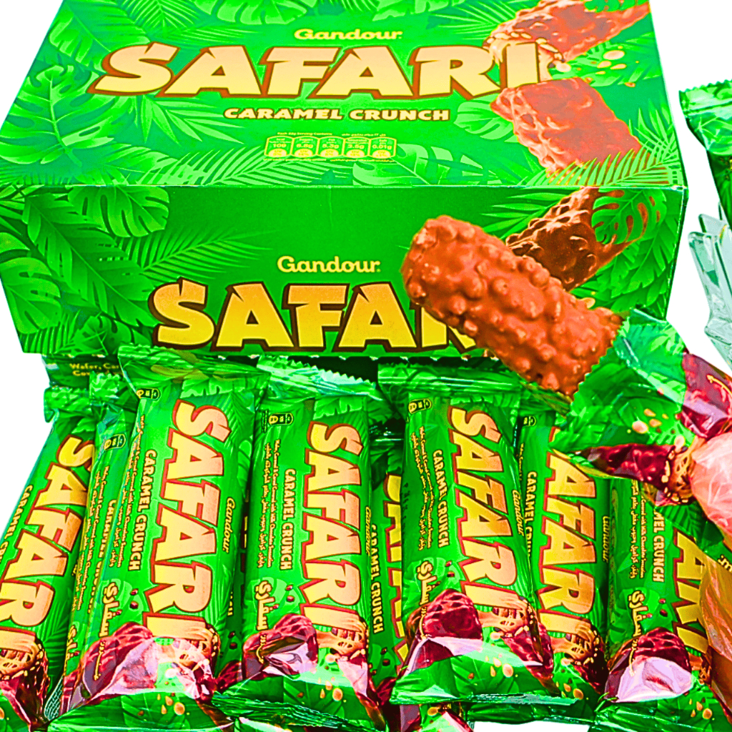 Safari Caramel & Cereal Covered Wafer with Milk Chocolate Caramel Crunch 22g