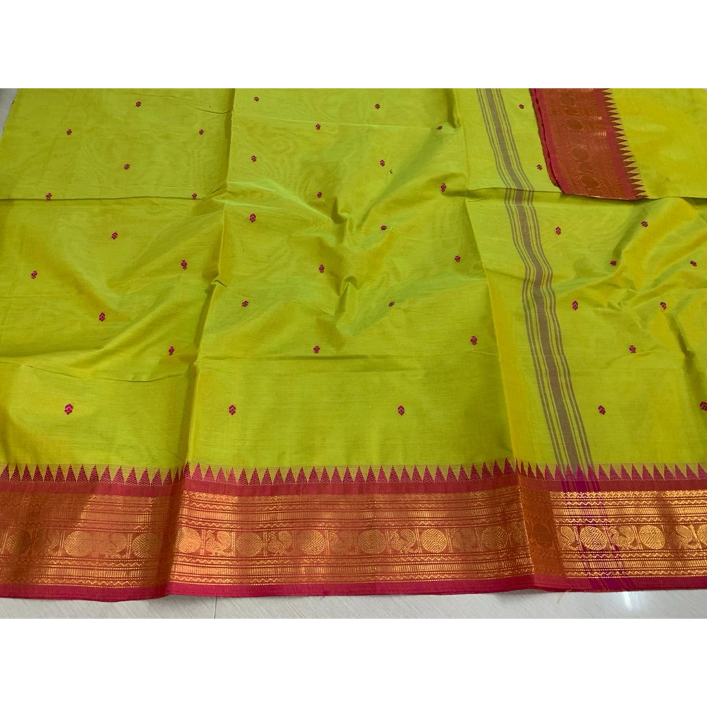 สินค้ามาใหม่ Premium Pure Putta HANDLOOM Kanchi Cotton Sarees