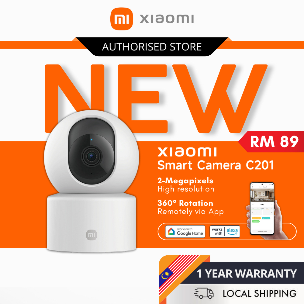 Xiaomi Smart Camera C201 - Full HD Resolution Color Night Vision Wi-Fi 6