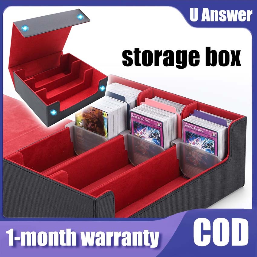 1800+ การ์ดจัดเก็บกล่องขนาดใหญ่ /กล่องสํารับบัตร 3 แถวหนัง PU / Pokemon TCG/OP Card Holder / กล่องการ์ดเกม /卡牌纳盒