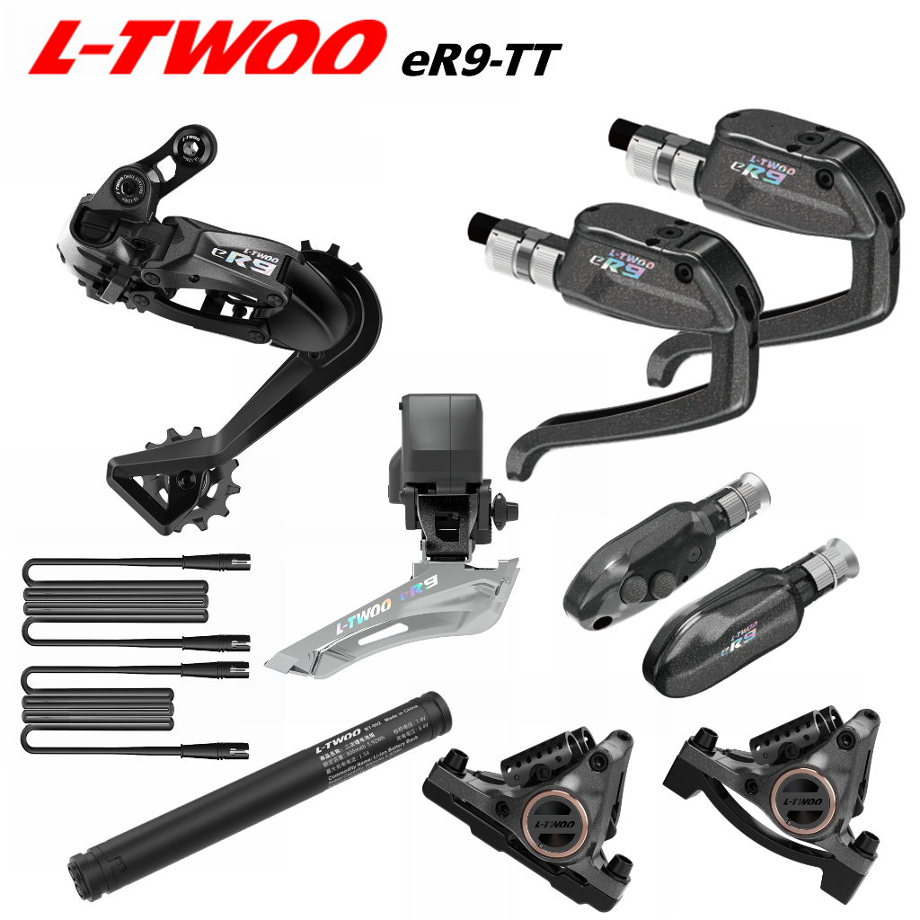 LTWOO TT Groupset ER9 / ERX Triathlon TT อิเล็กทรอนิกส์ไร้สาย 2 X 12 -ชุดอัพเกรดดิสก์เบรกความเร็ว