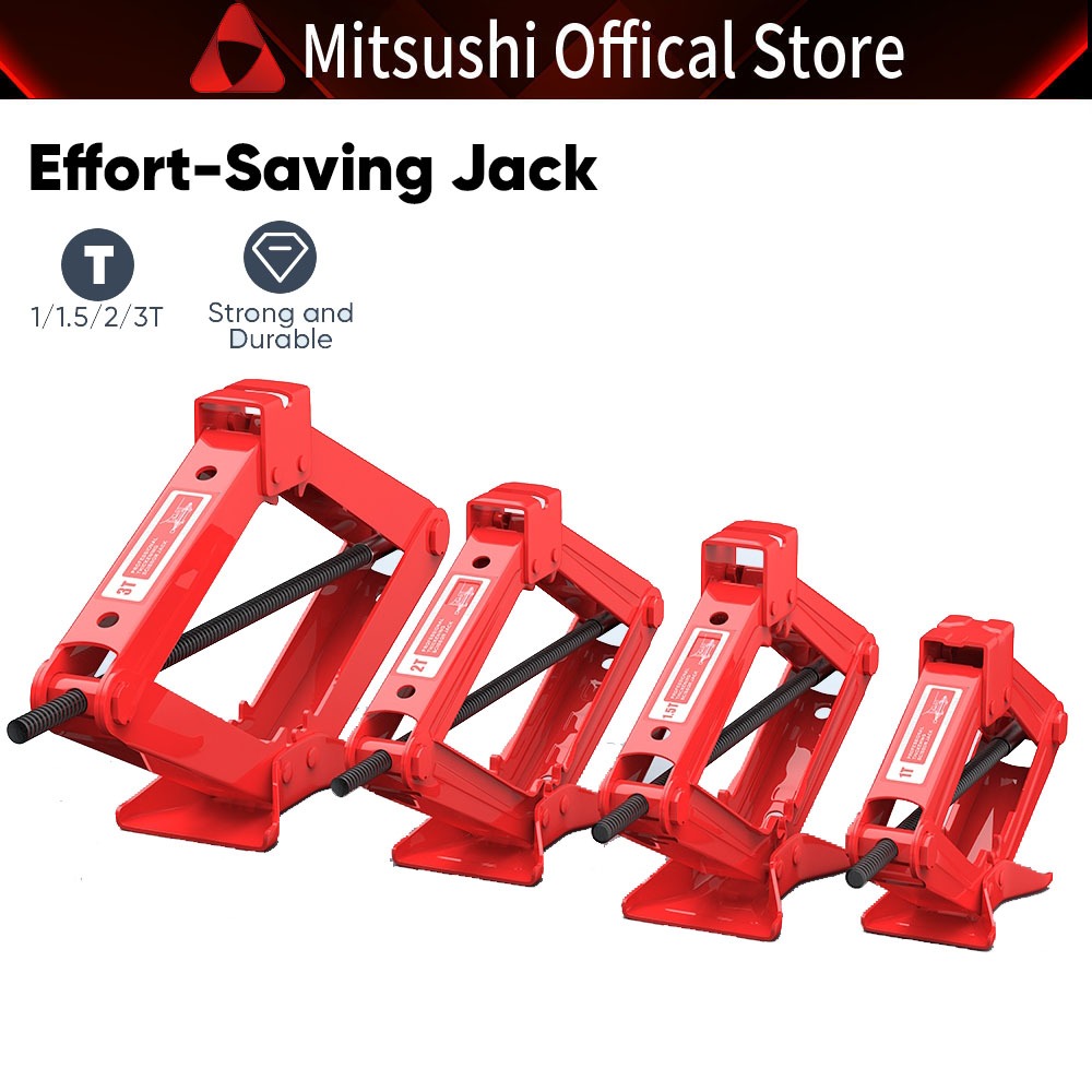 Mitsushi แจ็ครถกรรไกร Heavy Duty แบบพกพา Handle Lift 1/1.5/2/5/10 ตัน 千顶