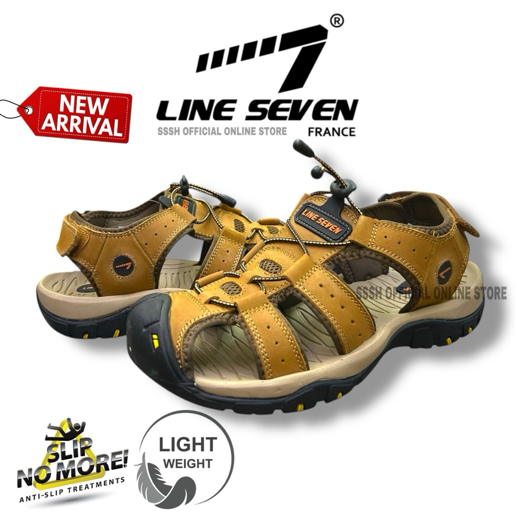 Line Seven Men Leather Walking Sandals sandal Lelaki L7-E1220 1220
