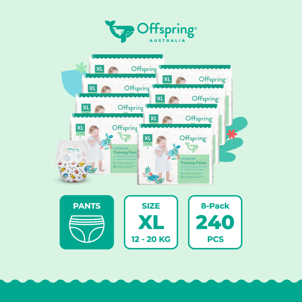 Offspring Fashion Baby Diapers Pants XL (240 ชิ้น) [8 แพ็ค]