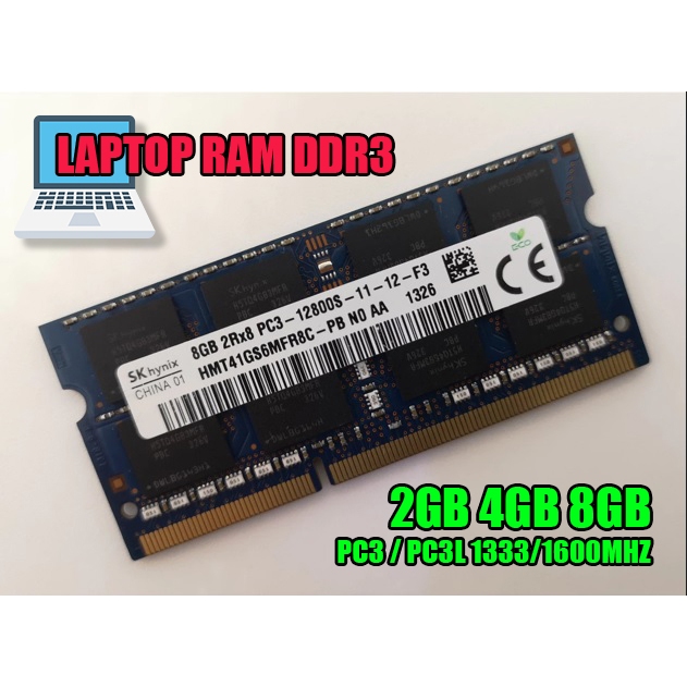 [ มือสอง ] Mix Brand DDR3 Laptop Notebook Ram - Kingston / Hynix / Samsung / 2GB/4GB/8GB DDR3 1066/1