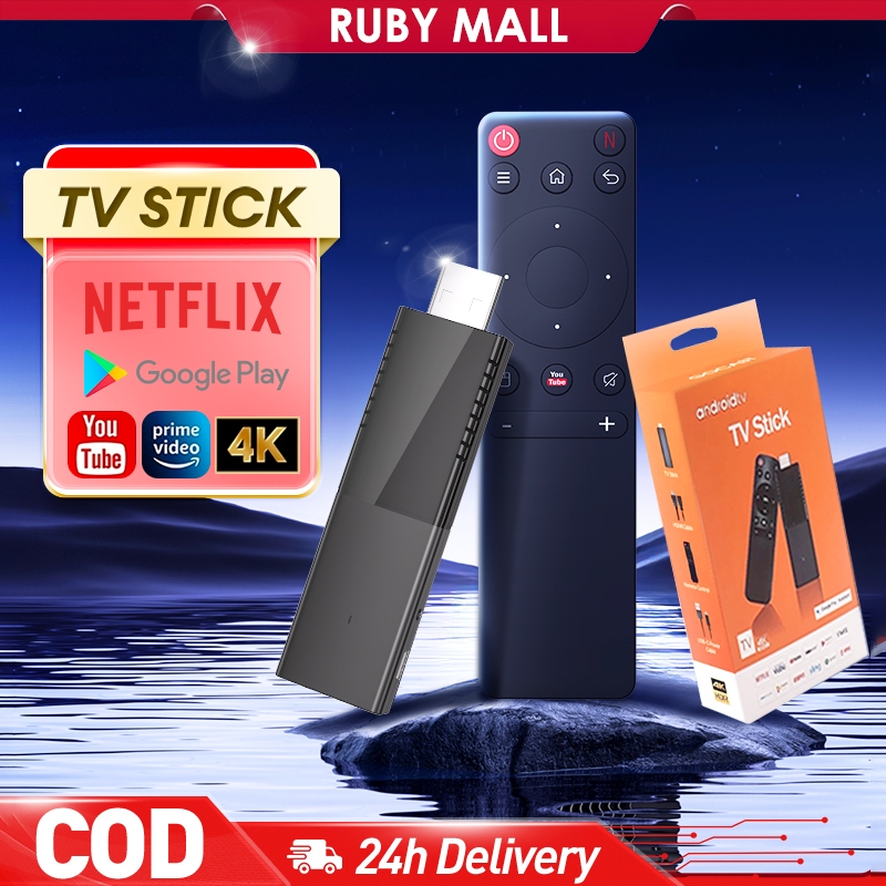 TV Stick M98 Video Stick Android 12.0 Stick TV 4K 4+64G เปิดทีวีเป็นสมาร์ททีวีรองรับ 2.4G 5G