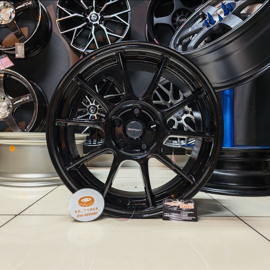 [1PC] New Sport Rim 17 นิ้ว TC105X 17X8JJ ET38 5H113 แก้วสีดํา