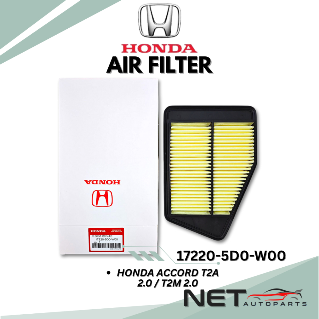 HONDA ENGINE AIR FILTER PENAPIS ANGIN ACCORD T2A 2.0 / T2M 2.0 (17220-5D0-W00)