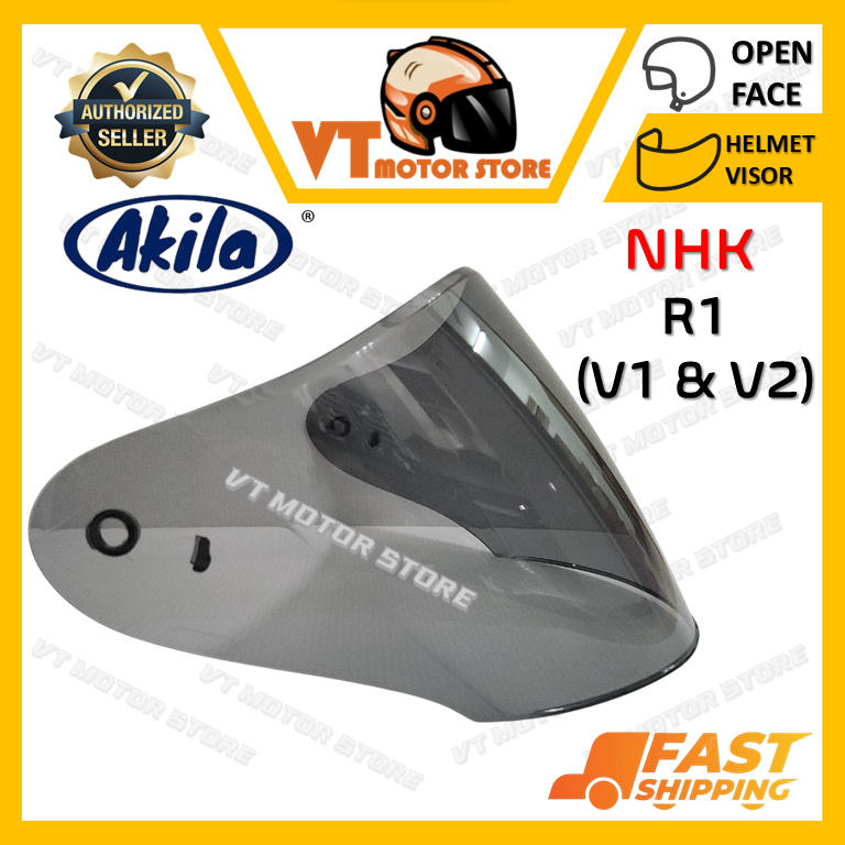 DEAL [TINTED/SMOKE] NHK R1 (V1 & V2) OEM by AKILA OPEN FACE HELMET VISOR