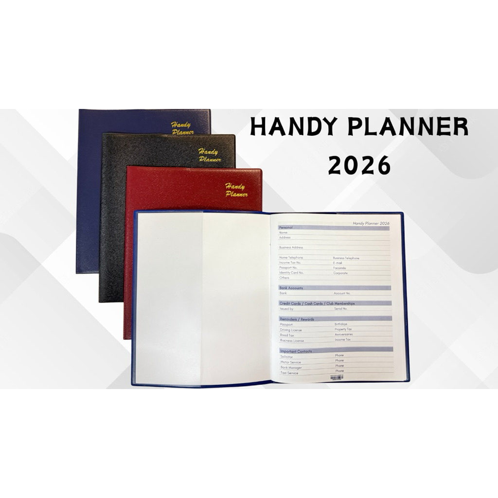 Planner ปี 2026 : Handy Planner สําหรับเดือนมกราคม 2026 - ธันวาคม 2026 น้ําหนักเบา Planner 18cmx22cm