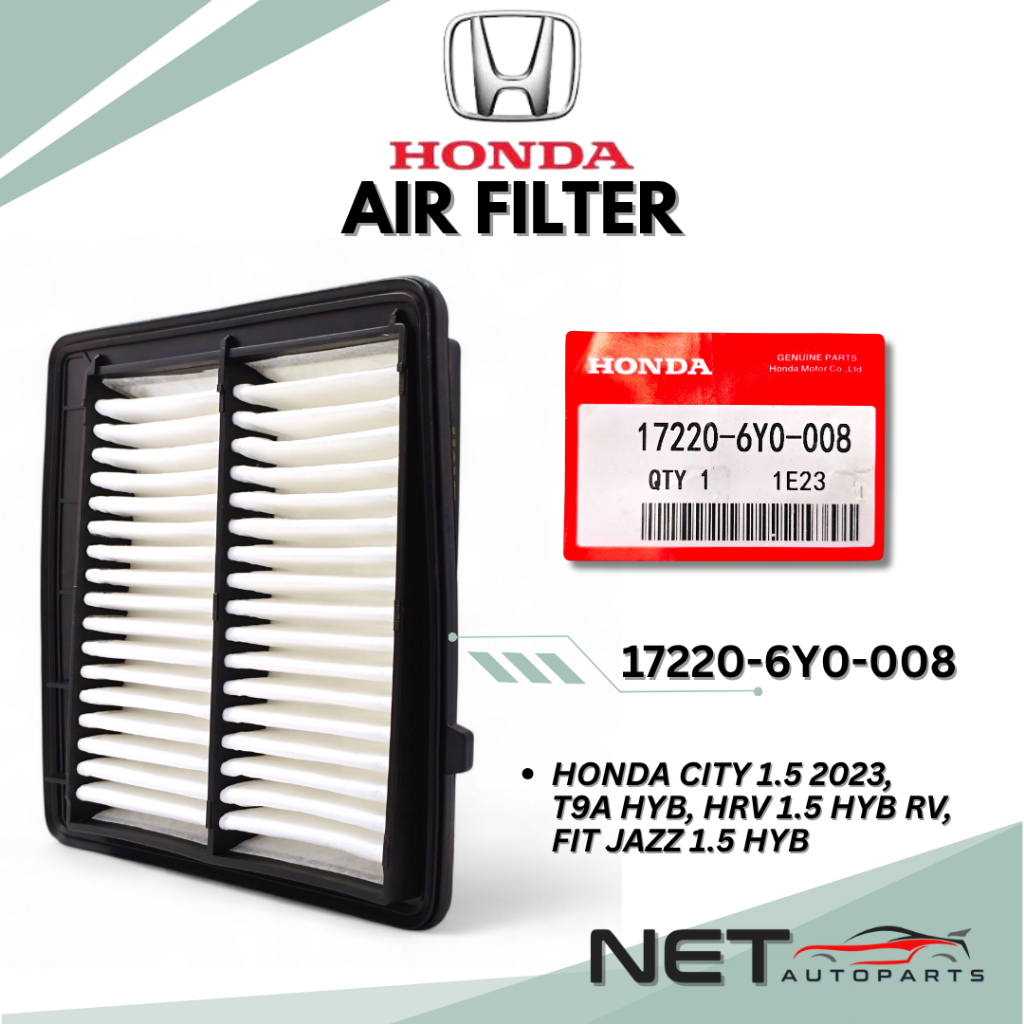 HONDA ENGINE AIRFILTER PENAPIS ANGIN CITY 1.5 T9A HYB,HRV 1.5 HYB RV,FIT JAZZ 1.5 HYB(17220-6Y0-008)