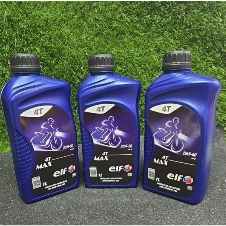 ELF 4T MAX 20W-50 (1L) ELF 20W50 20W 50 MINYAK HITAM ELF (1 กล่อง 12botol)