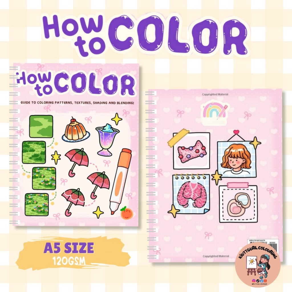 HOW TO COLOR ViVi A5 ขนาด 56 หน้าสําหรับสมุดระบายสี เด็กและผู้ใหญ่