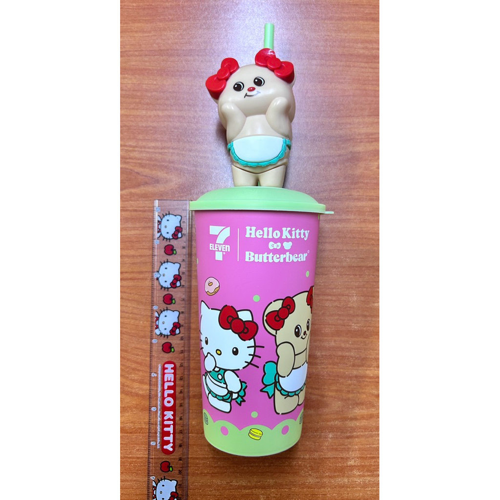 * 711 All Cafe ถ้วยกาแฟ Hello Kitty X Butterbear น่ารัก (22oz)