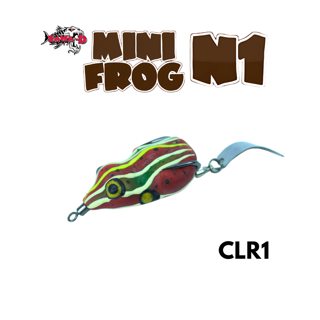 Sawa-D Mini Frog N1 เหยื่อตกปลาแบบนุ่ม 3.7 ซม. 6g N1 3.7 ซม. / 6g