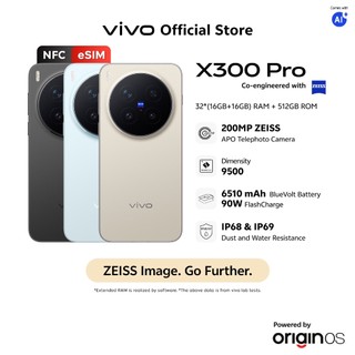 [New Arrival] vivo X300 Pro 5G (16+16)GB+512GB MTK Dimensity 9500 Processor 200MP ZEISS  APO Telephoto Camera OriginOS 6