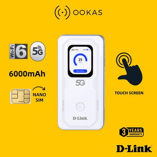D-Link DWR-U2100 / U2000 5G WiFi Hotspot Mobile Router | WiFi6/5 | Touchscreen | Power Bank | Global Roaming