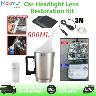 Car Headlamp Repair and Restoration Kit - Polish & Restore Liquid Set - Complete Repair Kit for Lampu Kereta Maintenanc