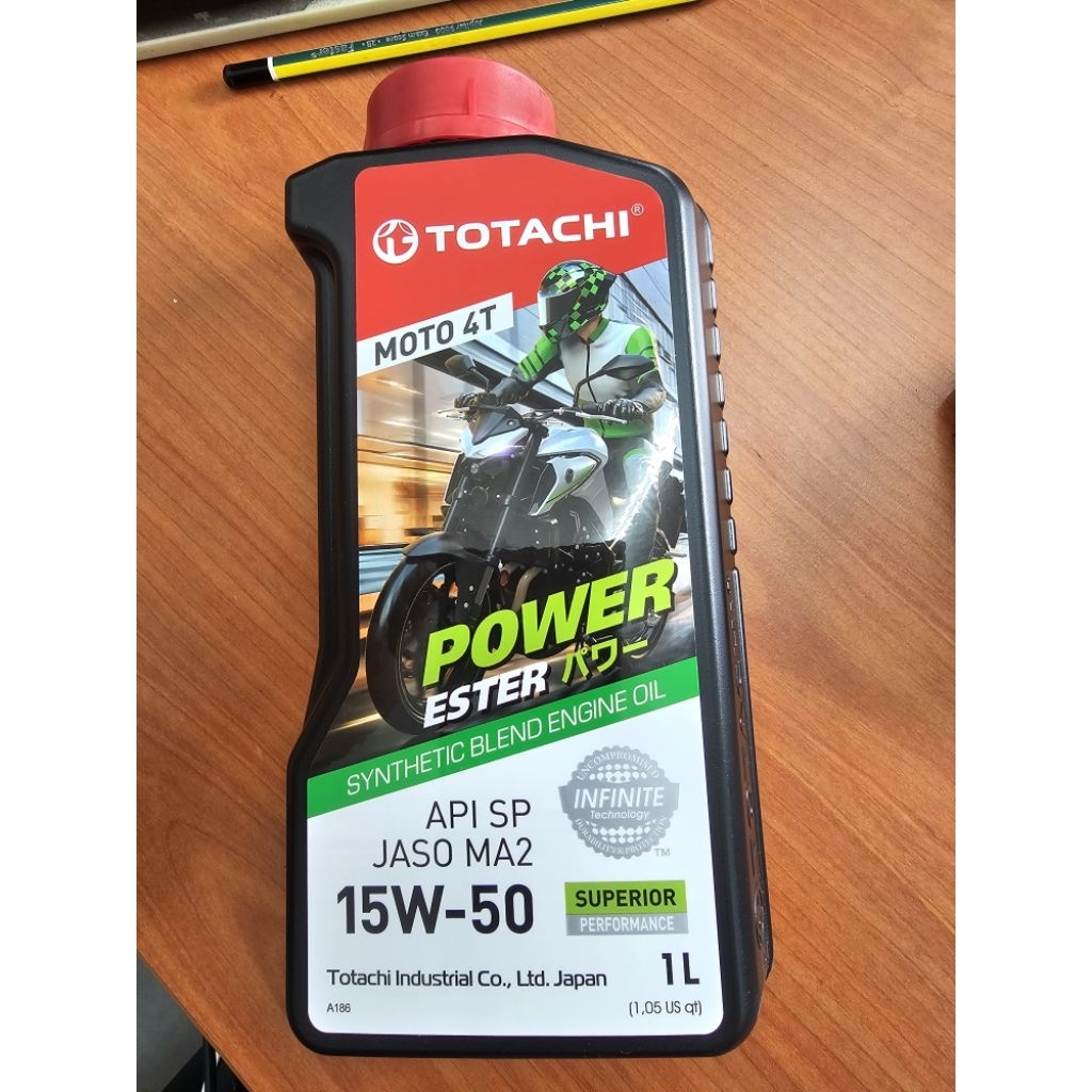 TOTACHI ENGINE OIL SEMI 15W50 ESTER OIL(RS150, Y15ZR, Y16, MT)