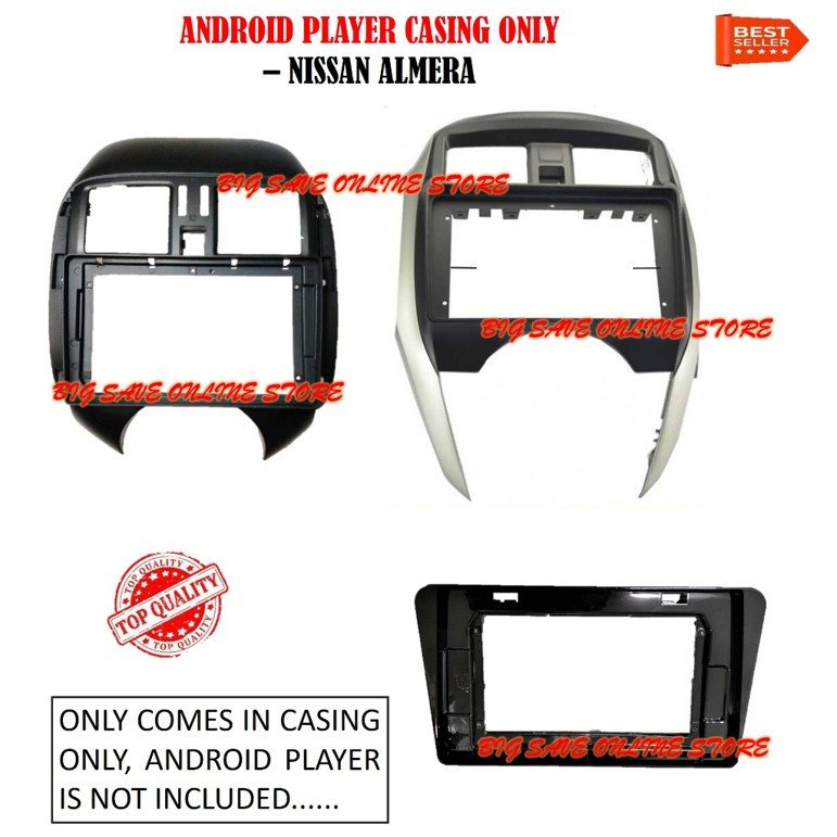 NISSAN ALMERA 2012-2014 9", ALMERA 2015 - 2019 10", ALMERA 2020 2024 10" ANDROID PLAYER CASING