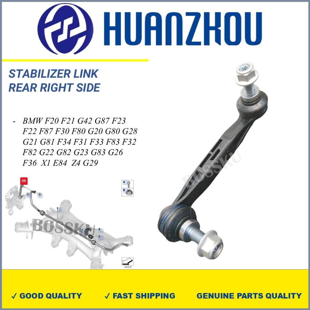 HUANZHOU ด้านหลัง STABILIZER LINK ซ้าย&ขวา - BMW F20 F21 G42 G87 F23 F22 F87 F30 F80 G20 G80 G28 G21