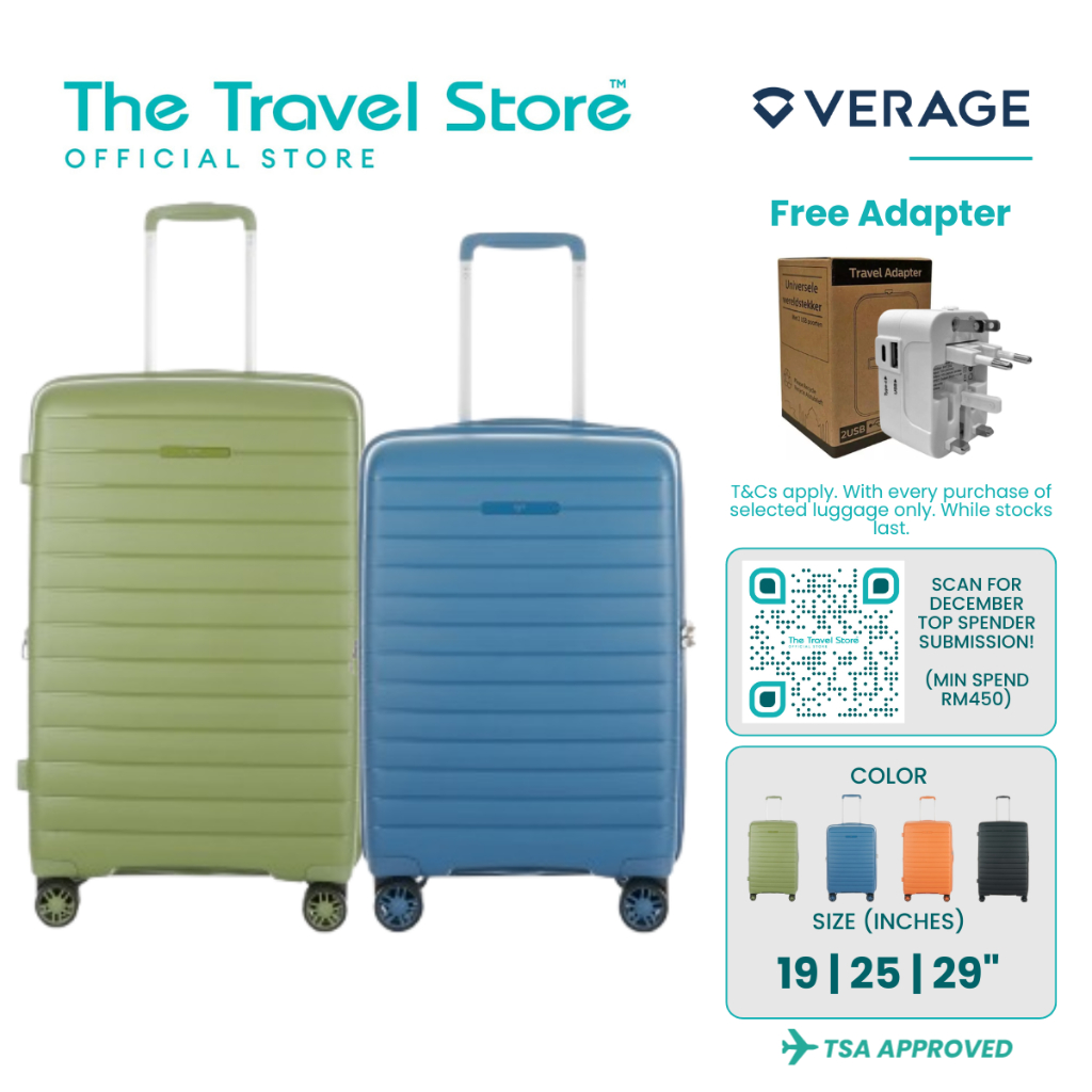 Verage Michelin PP Zipper Trolley Case 19/25/29 VR02-GM24010W กระเป๋าเดินทาง/กระเป๋าเดินทาง/beg trav