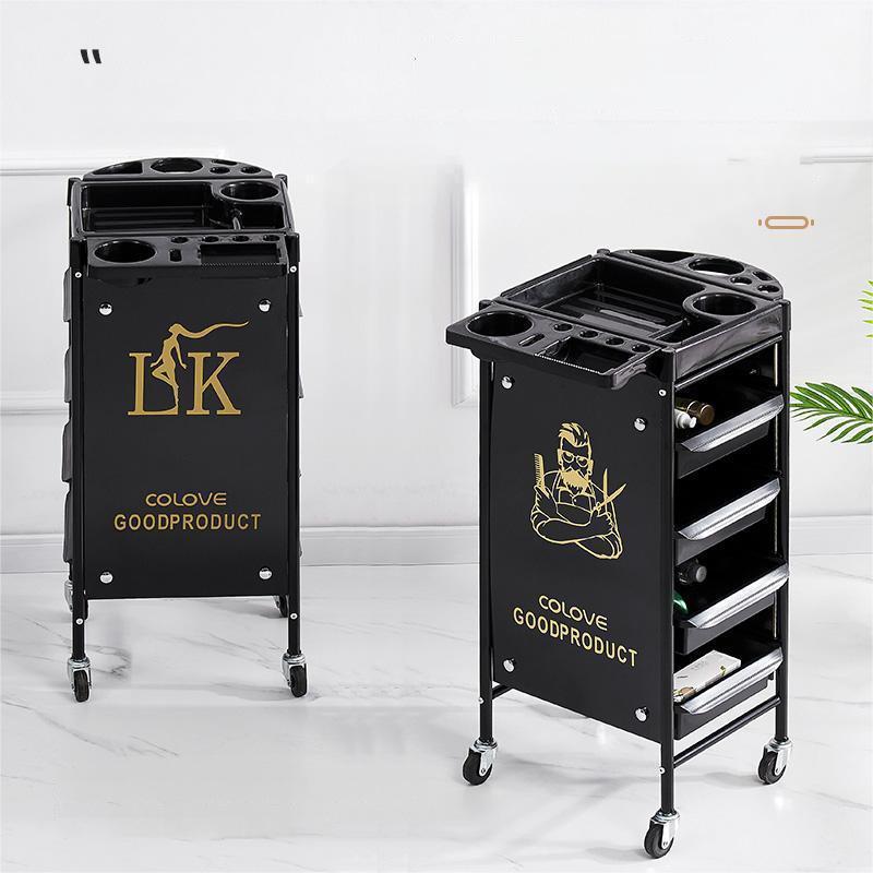 Salon Rolling Trolley Cart มีล้อ 5 ลิ้นชัก Beauty Rolling Salon รถเข็น Salons Stations สําหรับผม Sty
