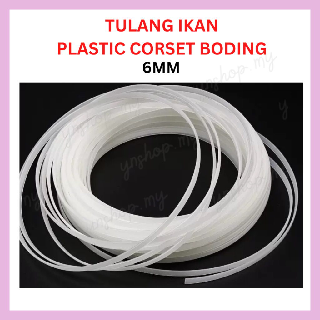 (Meter) 6 มม. Tulang Korset / Tulang Ikan / Boning / Fish Bone / Plastic Corset Boning