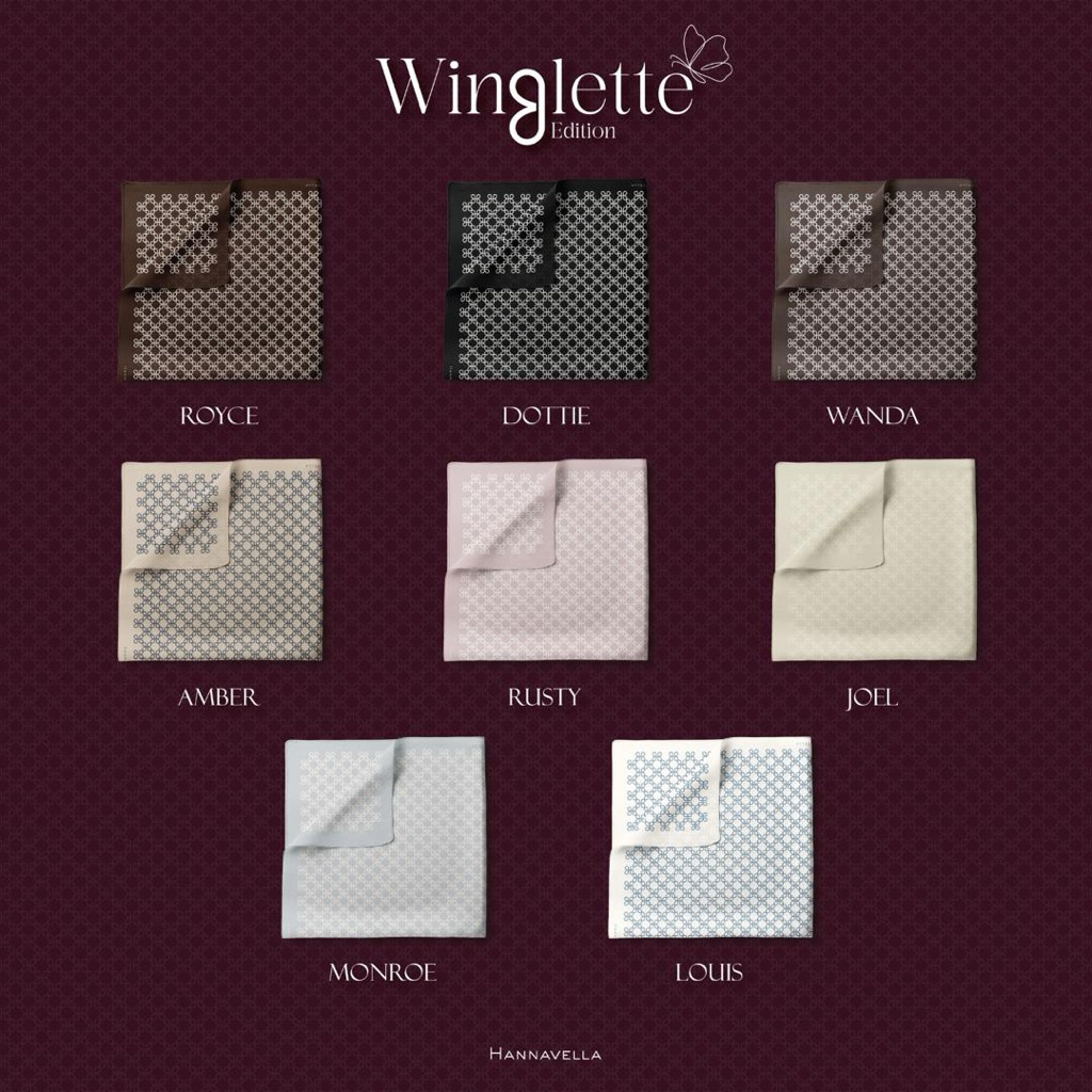 HNNVELLA THE DELILLA BLACK MUSE FLOWER & HER COLLECTION SHADE OF YOU ฮันนาวีELLA HIJAB BAWAL พิมพ์ B