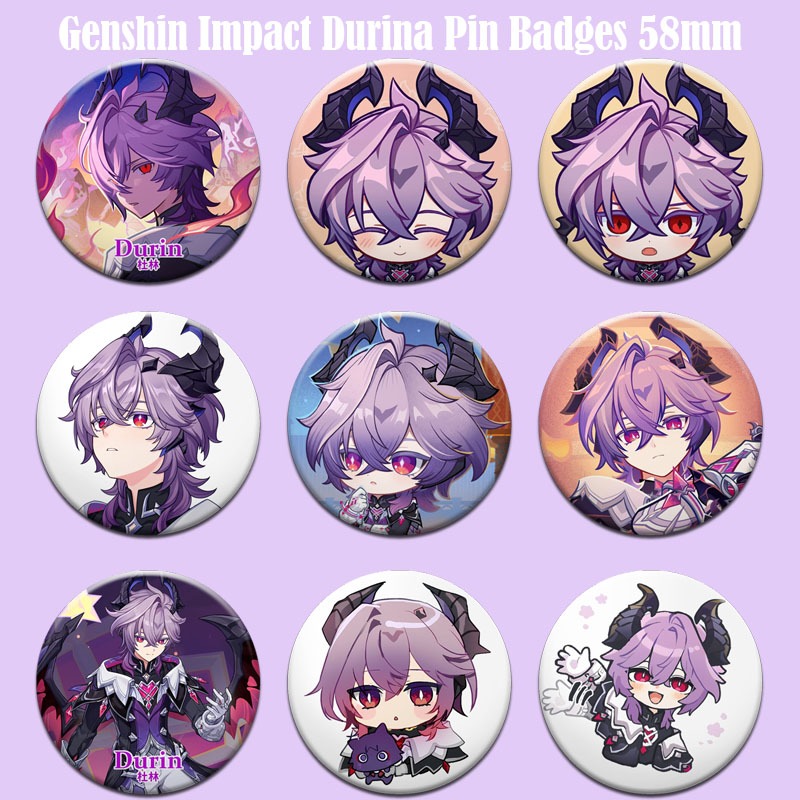 Genshin Impact Durin Mondstadt Character Pin Button Badge 58mm