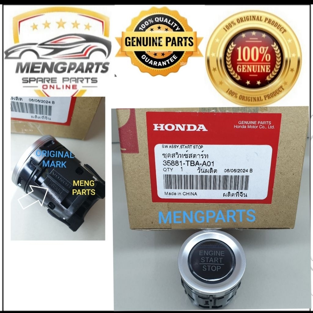 ***** CIVIC FC TBA & TEA FK8 TYPE R CRV TTA & ACCORD TVA CV1 2019Y > ENGINE PUSH START BUTTON STOP S