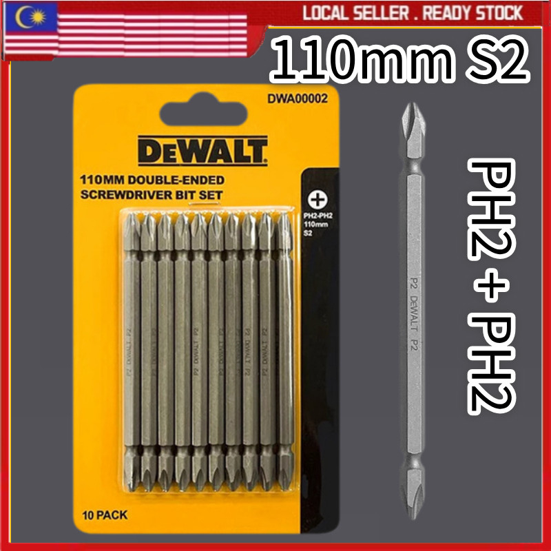 DEWALT 110 มม.เจาะ Bits ชุด Max Fit Phillips 2 SX 2" L S2 PZ1 PZ2 PH2 เครื่องมือเหล็ก Pozi