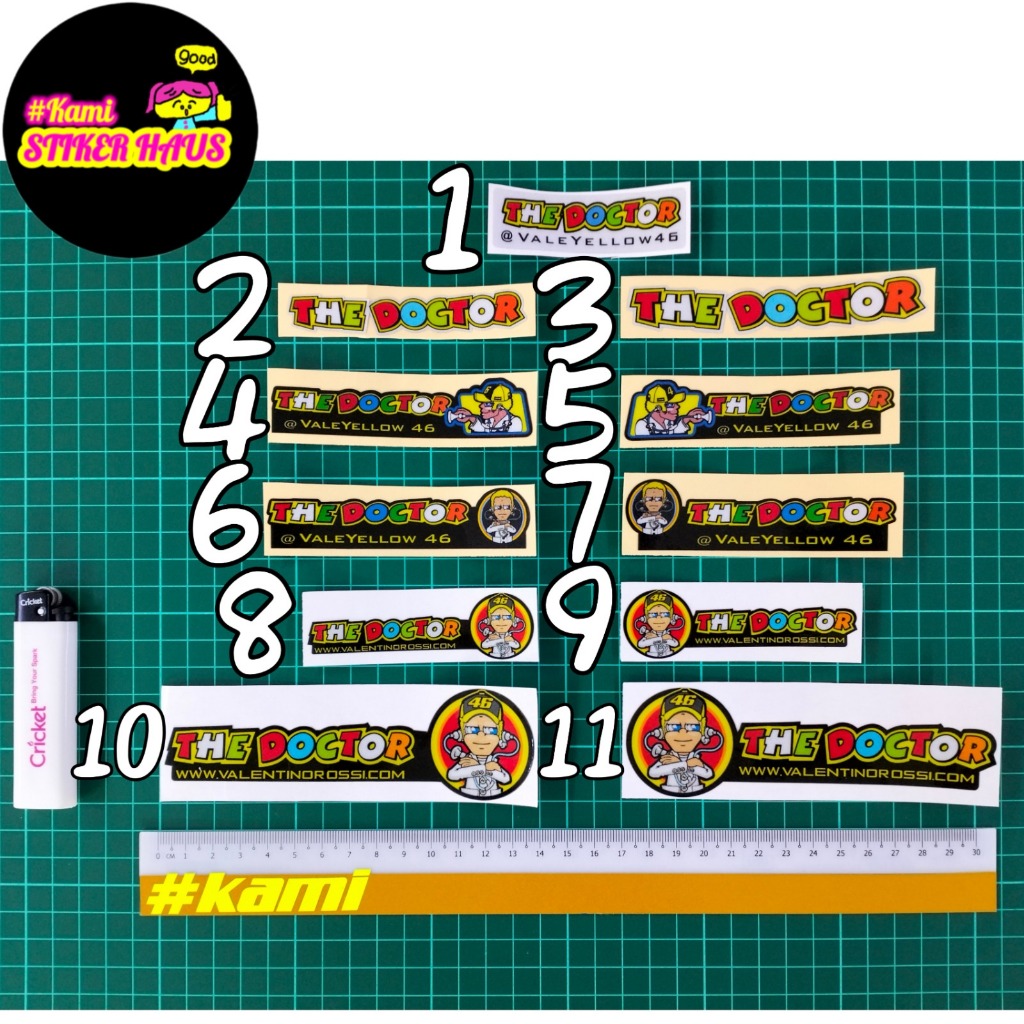 46 The Doctor / VR46 / ValleYellow46 / Rossi 46 / THE DOCTOR Printing Laminated สะท้อนแสง 46 แบบ vr4