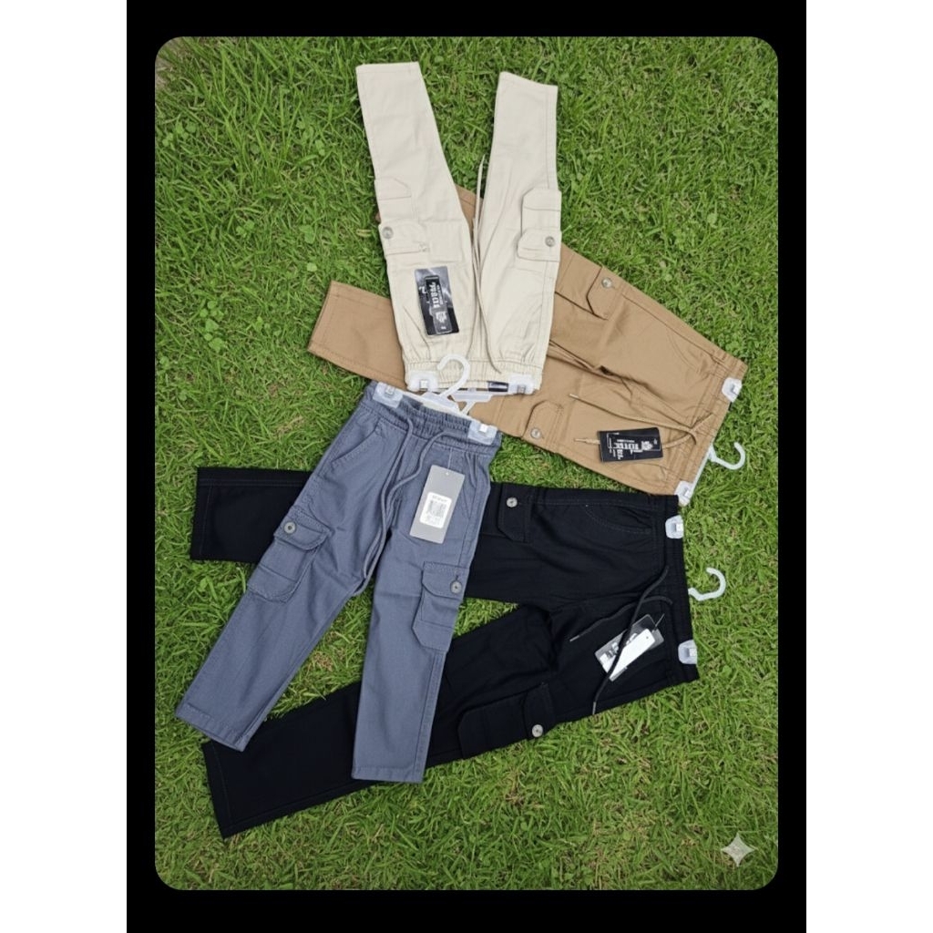 PREMIUM Boys Cargo Pants Gummy Fabric Dn Slesa Size (2y-12y) สูงสุด 2 วัน