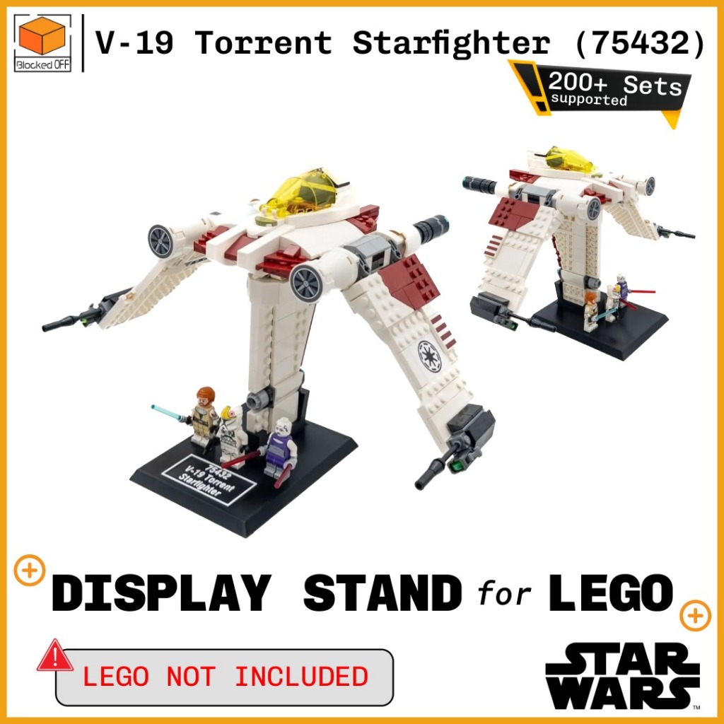 ขาตั้งจอแสดงผลสําหรับ Lego Star Wars V-19 Torrent Starfighter (75432)