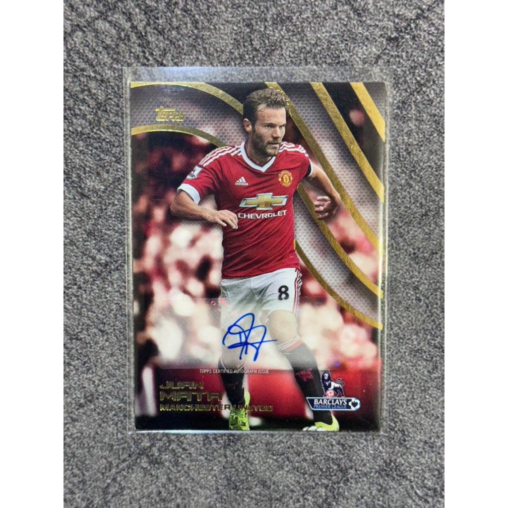 2014-15 Topps EPL Juan Mata ลายเซ็น แมนเชสเตอร์ ยูไนเต็ด ออโต้