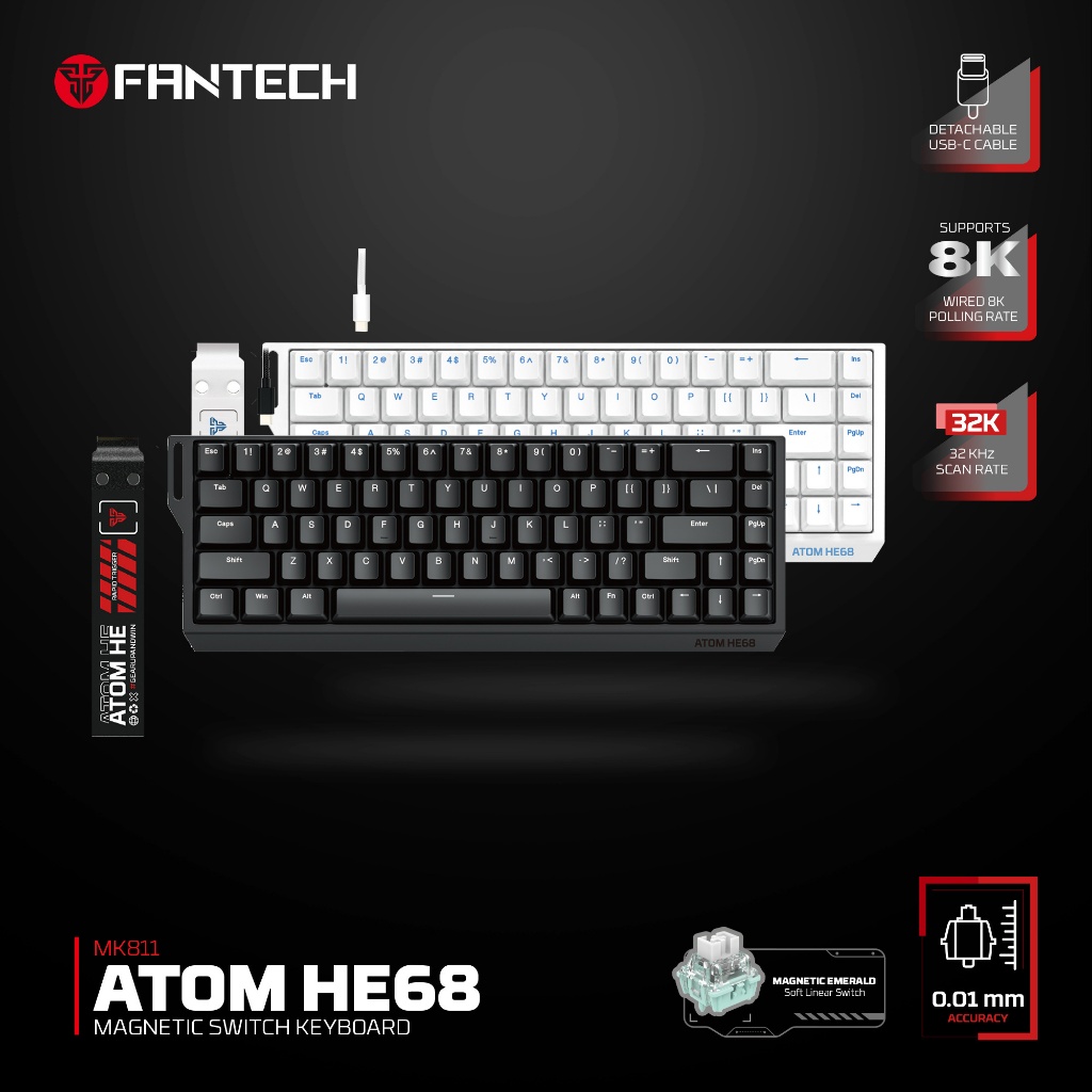 FANTECH MK811 ATOM HE68 Magnetic Switch Keyboard