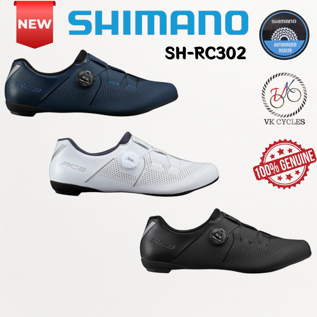 SHIMANO RC302 SH-RC302 SHOE EU36 37 38 39 40 41 42 43 44 45 46 ROAD CYCLING SHOE สีกรมท่า สีดํา สีขา