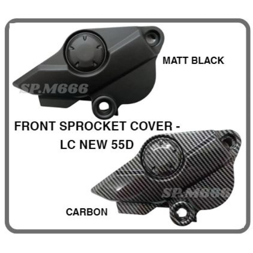 YAMAHA LC135 LC 135 ใหม่ 55D LCV4 LC V4 V5 Vy V7 LC135 V8 FI FRONT SPROCKET COVER DEPAN (MATT BLACK 