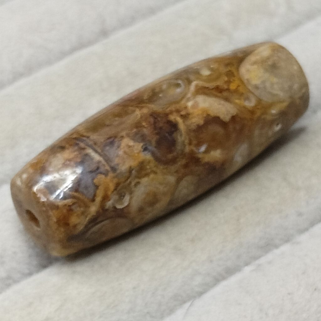 ลูกปัด dzi ammonite dzi ด้ายธรรมชาติ法天珠(F025)