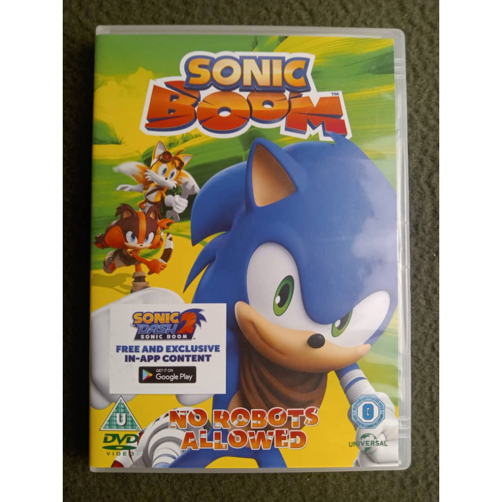 SONIC BOOM NO ROBOTS ALLOWED DVD CARTOONS