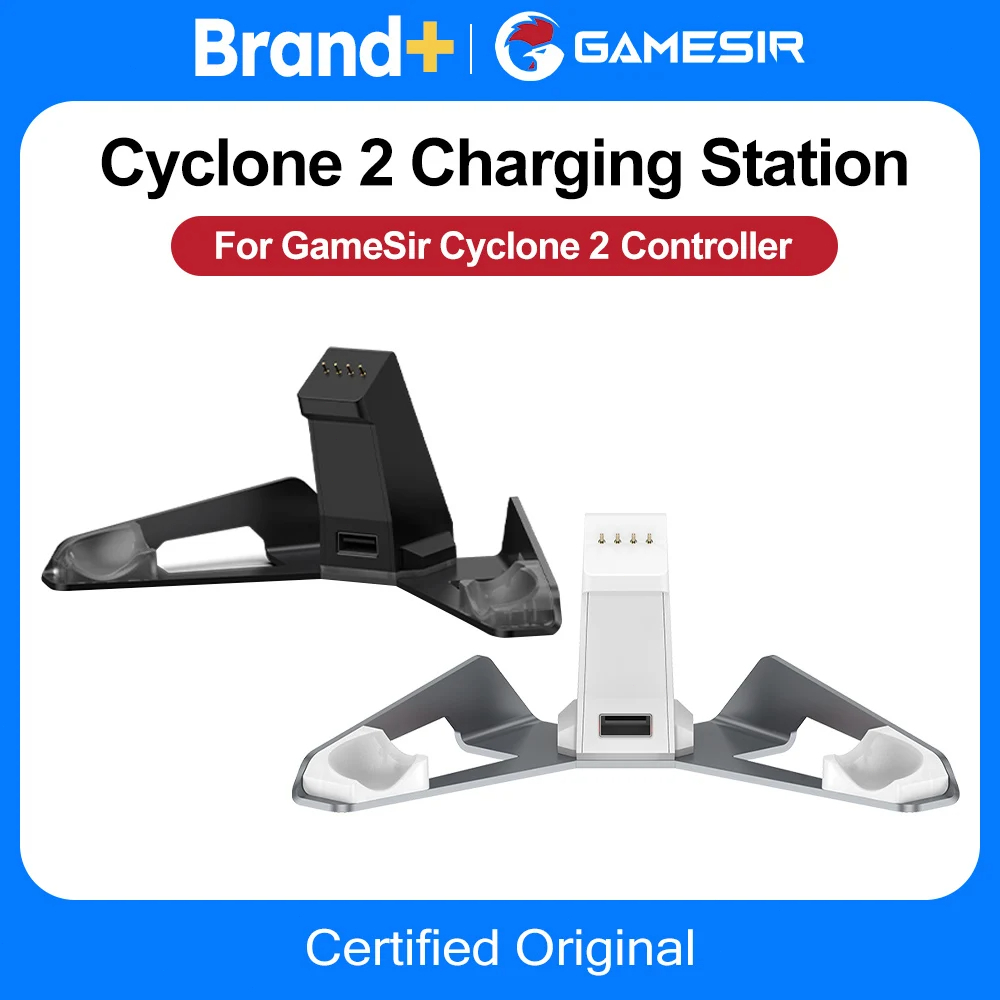 GameSir Cyclone 2 แท่นชาร์จคอนโทรลเลอร์สวิตช์ไร้สาย Gamepad แท่นชาร์จอุปกรณ์เสริม Alumintum