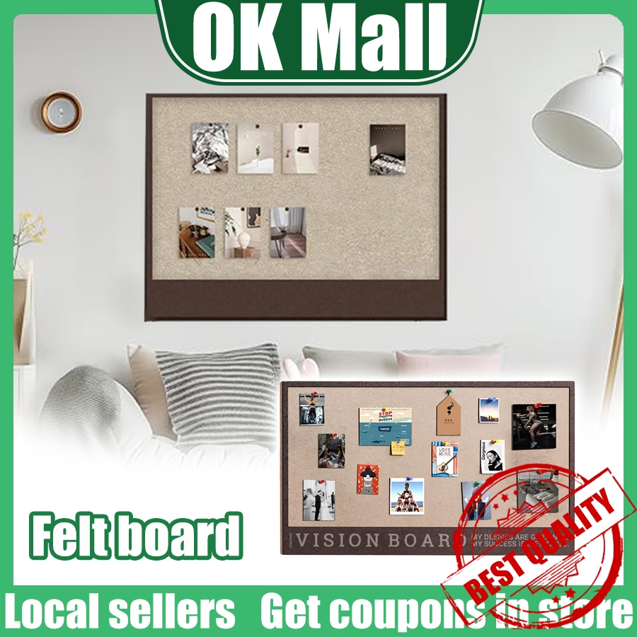 Felt Board Photo Wall/Bulletin Memo Board/จอแสดงผลติดผนังที่ปราศจากการตก/กระดานทํางานห้องเรียนอนุบาล